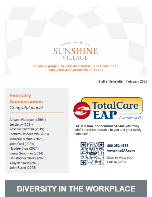 Sunshine Village Employee Newsletter for February 2026